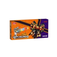 Pistolet à balles en plastique électrique à effets sonores et lumineux LED pour garçons, idéal pour les jeux de fête d'Halloween et les tours de trousseaux ou d'argent.