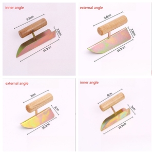 Venta caliente hierro galvanizado Yin Yang esquina aplicador masilla alisado paleta cuchillo pared enyesado cuchillo diatomea barro Base cuchillo - Product Image 2