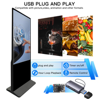 32-65 Zoll Freistehende Indoor/Outdoor LED-Anzeigetafel Digitaler Poster-Bildschirm für Einzelhandelsgeschäfte & Einkaufszentren-Werbung