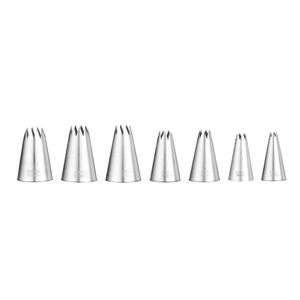 HENDI 6-8-10-12-14-16-18 Star Piping Tips Set of 7 Pieces for <b>Baking</b> <b>Equipment</b> - Product Image 1