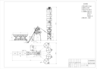 Centrale à béton fixe haute performance HZS50 avec mélangeur JS1000, moteur et boîte de vitesses à commande PLC pour projets