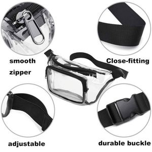 Sac banane transparent en PVC imperméable avec logo personnalisé, tendance et idéal pour l'extérieur, pour femmes et hommes – Grande vente - Product Image 3