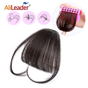 AliLeader Sottile Frangia Piatta con il Tempio Clip In Parrucca Frangia Frangia Dei <span class=keywords><strong>Capelli</strong></span> Umani di Estensioni Dei <span class=keywords><strong>Capelli</strong></span> - Product Image 2