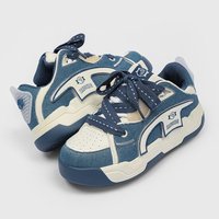 Espadrilles décontractées à semelle épaisse avec impression personnalisée, chaussures décontractées de style skateboard pour hommes