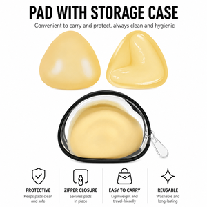 Coussinets adhésifs double face en mousse à mémoire de forme pour <span class=keywords><strong>soutien</strong></span>-<span class=keywords><strong>gorge</strong></span>, rehausseurs de poitrine réutilisables, tailles A B C D, 7 couleurs, avec étui de rangement pour femmes - Product Image 6