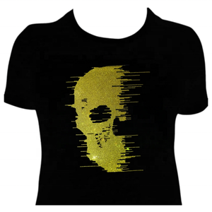 New Arrival Topz Verified Factory OEM ODM Custom Clothing Rhinestone t Shirt With <strong>Skull</strong> Men <strong>Tshirts</strong> - Product Image 5