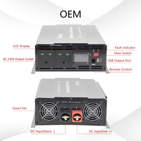 Pretiosus onduleur 2000W convertisseur de puissance solaire 12V 24V 48V onduleur à onde sinusoïdale pure double affichage numérique convertisseur de puissance domestique