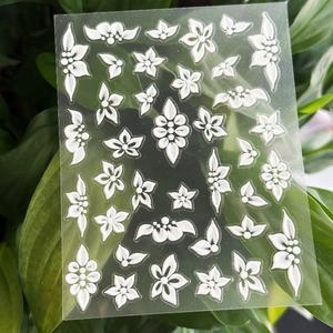 Chaud 5D Relief Acrylique Fleur Ongles Autocollants Auto-Adhésif Fleur <span class=keywords><strong>Kawaii</strong></span> Manucure Stickers pour DIY Nail Art Relief D'été Nail Decal - Product Image 3