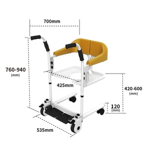 เก้าอี้ย้ายผู้ป่วยแบบไฮดรอลิก KSM-206 สำหรับผู้สูงอายุและผู้พิการ ราคาประหยัด - Product Image 2