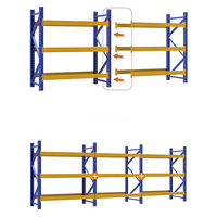 Système de rayonnage à balanciers robuste pour stockage de palettes, en acier et plastique, pour entrepôt