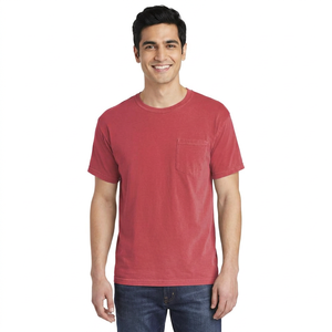เสื้อยืดโออีเอ็ม 180 แกรม ผ้าฝ้าย 100% แขนสั้นทรงโอเวอร์ไซส์ สำหรับผู้ชาย เนื้อผ้าหนา รับสกรีนโลโก้ด้วยความร้อน - Product Image 1