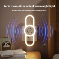 Nouveau Répulsif Moustiques Ultrasonique LED Transfrontalier, Silencieux, Lumière Douce, Protection Oculaire, en ABS, pour Chambre/Salon Domestique