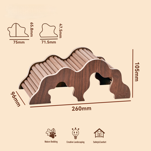 Escondite Grande y Ecológico para Hámsteres, Hecho de Madera Maciza con Temática Forestal - Product Image 4