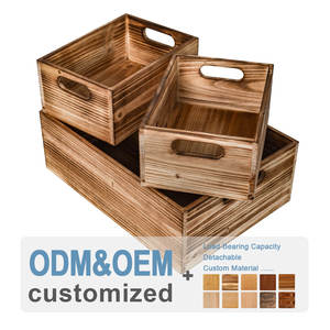 Présentoir de vente au détail de fruits de comptoir en bois ancien attrayant bon marché caisses de stockage en bois pour la vente de produits - Product Image 1