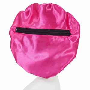 Bonnet en satin soyeux à fermeture éclair, personnalisé avec logo, pour adultes et enfants, idéal pour le sommeil et la protection des cheveux – Vente en gros - Product Image 4