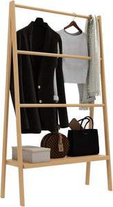 Support de séchage en bambou organisateur présentoir salon étagère <span class=keywords><strong>escalier</strong></span> stockage présentoir 4 niveaux étagères autres meubles - Product Image 4