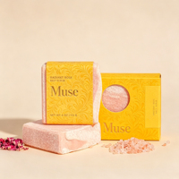 Boîte en carton personnalisée pour savon artisanal naturel pur, avec matériaux recyclés, revêtement UV et doublure en éponge pour emballage cosmétique