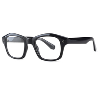 Gafas Bellestron Unisex de Moda con Montura Cuadrada, Diseño de Acetato Grueso Inyectado, Remaches Decorativos y Patillas Anchas, Modelo para Uso Diario