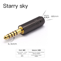 Adaptateur convertisseur femelle Starry Headphone 2,5 mm 3,5/4,4 mm, prise audio stéréo dorée, sortie AC, neuf