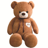 Boneka Beruang Teddy Raksasa Custom Grosir OEM ODM, Boneka Teddy untuk Hadiah Valentine, Boneka Hewan Isi Kapas PP