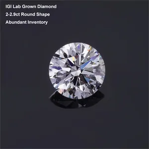 Starsgem CVD diamond round shape lab created diamond 2 carat vvs vs lab grown diamond