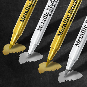 Tự Làm Nghệ Thuật Bạc Vàng Vĩnh Viễn Không Thấm Nước Sơn Đánh Dấu Bút Cho Thủy Tinh Đá Thẻ Làm Thủ Công Kim Loại Bút Đánh Dấu - Product Image 2