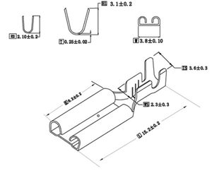 Terminal Sekop Perempuan 2.8/110 Nilon, Tali Kekang Kabel Cepat Terisolasi Penuh - Product Image 4