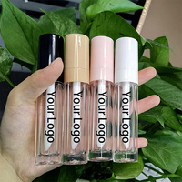 Gloss à lèvres personnalisable, Tube noir, brillant à lèvres, Logo personnalisé, vente en gros