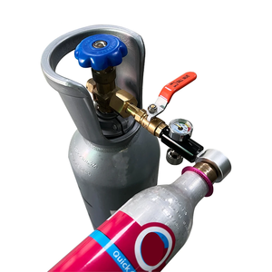 Adaptateur de valve de pression Sodastream - Compatible avec les bouteilles DUO/Terra/Art - Station de remplissage d'eau pétillante DIY - OEM Laiton Noir+Or - Product Image 2