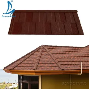 耐热尼日利亚流行的石材涂层屋顶板经典瓷砖石材涂层屋面仓库