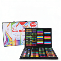 Ensemble de peinture artistique tout-en-un pour enfants, non toxique, lavable, avec crayons de couleur, crayons à l'eau, crayons en bois, pinceaux, pour les élèves du primaire