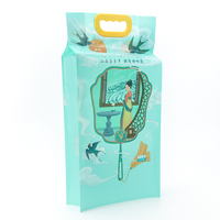Prix d'usine de la Chine fabrication de sacs de riz auto-scellants 2.5kg 10kg 5kg 1 kg sac d'emballage de riz avec poignée en plastique