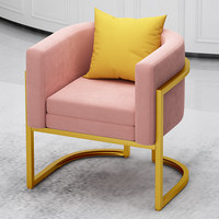 Fauteuils de loisirs en métal et velours doré, style nordique moderne, ensemble de fauteuils d'appoint de luxe pour salon et salle d'attente