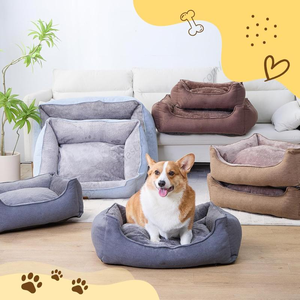 เตียงนอนสัตว์เลี้ยงแบบกันน้ำรูปทรงสี่เหลี่ยมผืนผ้า พร้อมเมมโมรี่โฟม ซักได้ ช่วยลดความวิตกกังวลสำหรับสุนัข ขายส่ง - Product Image 5