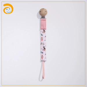 Chaîne de <span class=keywords><strong>sucette</strong></span> anti-perte multicolore pour bébé, nouvelle <span class=keywords><strong>sucette</strong></span> en coton sécurisée avec clip en bois, articles pour bébé - Product Image 2