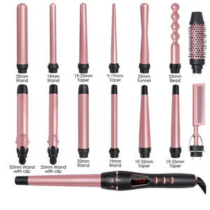 Juego de Rizadores de Pelo de Cerámica PTC 6 en 1 con Pantalla LED y Barriles Intercambiables (9/25/32 mm) - Product Image 1