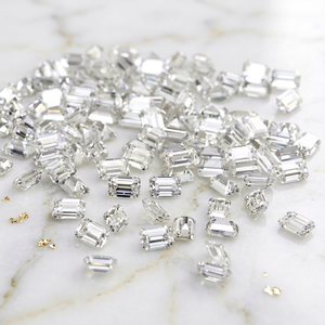 Diamant synthétique blanc solitaire de laboratoire taille émeraude 0,50 carat, diamants lâches pour bijoux homme, bracelet, chaîne, bague, pendentif - Product Image 1