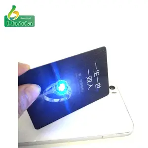 Contactless Custom Printing CR80 RFID LED Card