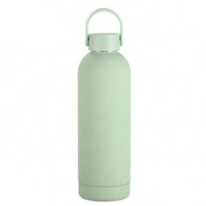 Minimalist Stainless Steel Vacuum Insulated Water Bottle with Handle White Round Travel Flask Double Wall <b>Thermos</b> - Product Image 6