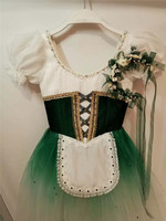 Longue robe de Ballet pour filles, bleu, tenue de Performance professionnelle, Tutu romantique,