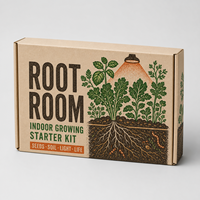 Boîtes d'expédition en carton ondulé réutilisables personnalisées avec laminage mat et impression offset pour kits de démarrage de jardinage intérieur