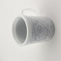 Bouteille d'eau pour enfants à peindre soi-même, gobelet à eau sans BPA, logo personnalisé, gobelet à dessin avec papier, gobelet à eau transparent