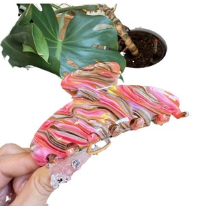 Molletta per capelli in acetato di fascia alta con forcine per capelli stile semplice per ragazze accessori per capelli da festa realizzati con materiale per PC - Product Image 5