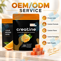 Gummies de créatine monohydrate OEM 5000mg saveur orange 120 unités Nutrition sportive Fabricant de compléments sous marque privée Vente en gros