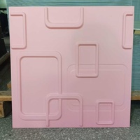 PVC Art 3D Innenwand Dekor platten Aufkleber Fliesen für Wohnzimmer TV Hintergrund Lobby Schlafzimmer 50cm x 50cm Weiß Paint able