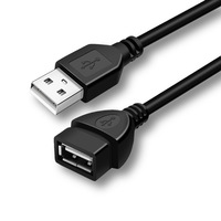 Cable de extensión USB 2,0, 0,6 m/1m/1,5 m, línea de transmisión de datos con cable, pantalla de alta velocidad, cable de extensión de datos para proyector