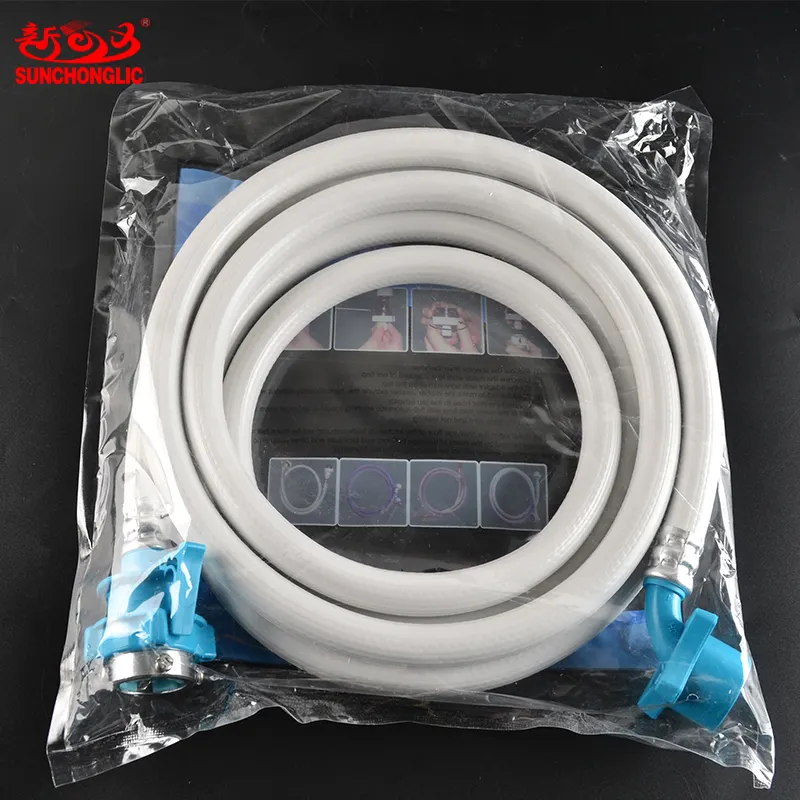 Sunchonglic Washing machine inlet pipe washing machine inlet hose 3m aluminum alloy blue joint