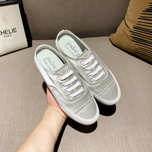 Chaussures en satin à bout rond, style espagnol décontracté, chaussures à plateforme à talon unique et à enfiler pour femmes - Product Image 2