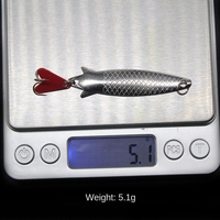 Vente en gros Hessen HSM001-1 Leurre artificiel dur en acier imprimé, type spinner-cuillère métallique, 6 cm 4,7 g, pour la pêche en mer, la truite, le bar et le brochet