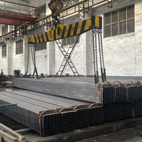 Tube carré en acier noir MS, section profilée en acier structurel avec traitement de surface huilé ou peint